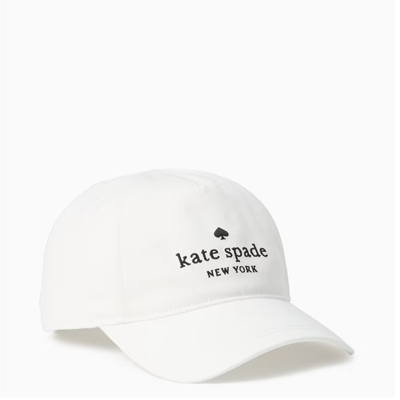 kate spade Accessories - ♠️Kate Spade Signature Logo Baseball Cap Hat, White Cream Unisex OS NWT